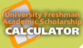 University Freshman Academic Scholarship Calculator